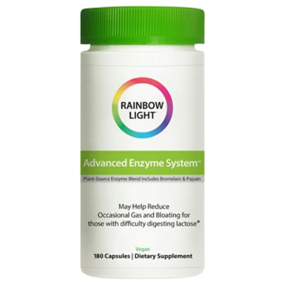 Rainbow Light Enzyme System Advanced Vegetarian Caps - 180 Count