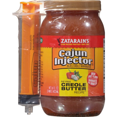 Zatarain's Cajun Injectors Creole Butter Recipe Injectable Marinade with Injector - 16 Oz