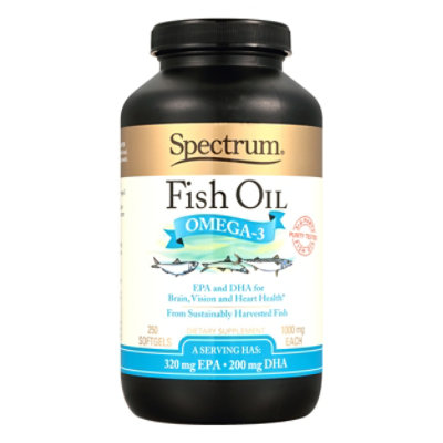 Spectrum Essentials Fish Oil Omega-3 - 250 Count - Image 1