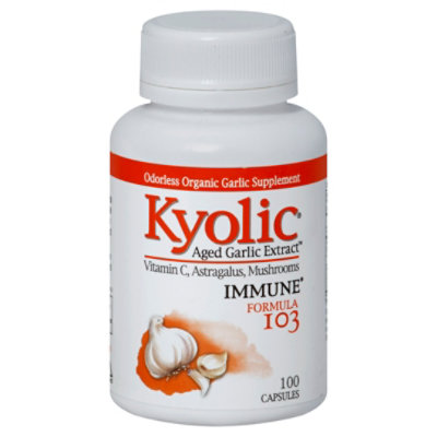 Kyolic Garlic Extract Aged Immune Formula 103 Capsules - 100 Count - Image 1