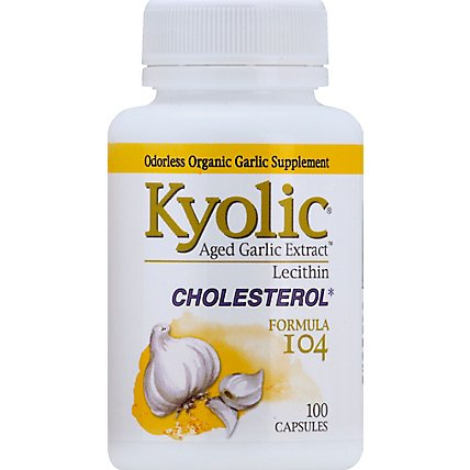 Kyolic Cholesterol Formula 104 Lecithin Capsules - 100 Count - Image 2
