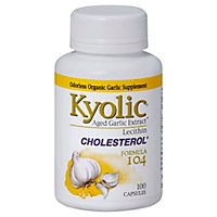 Kyolic Cholesterol Formula 104 Lecithin Capsules - 100 Count - Image 1