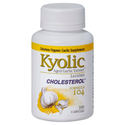 Kyolic Cholesterol Formula 104 Lecithin Capsules - 100 Count - Image 1