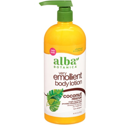 Alba Botanica Very Emollient Body Lotion Coconut Rescue - 32 Oz - Image 3