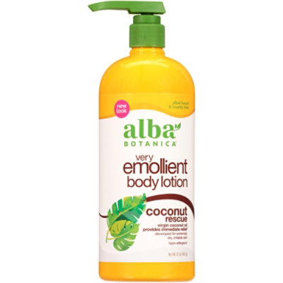 Alba Botanica Very Emollient Body Lotion Coconut Rescue - 32 Oz - Image 2