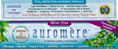 Auromere Toothpaste Ayurvedic Herbal Mint-Free - 4.16 Oz - Image 2