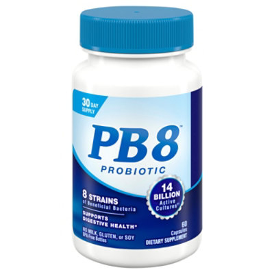 Nutrition Now PB8 Dietary Supplement Capsules Original Formula Pro-Biotic - 60 Count - Image 2