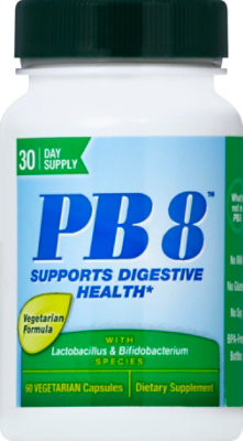 Nutrition Now PB8 Dietary Supplement Capsules Vegetarian Formula Vegetarian - 60 Count - Image 2