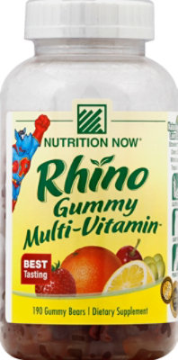 Nunow Rhino Vitamin Gummi Bear - 190.0 Count - Image 2