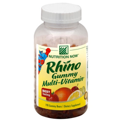 Nunow Rhino Vitamin Gummi Bear - 190.0 Count - Image 1