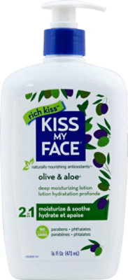 Kiss My Face Moisturizer Olive & Aloe - 16 Oz - Image 2