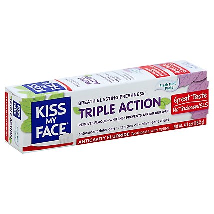 Kiss My Face Toothpaste Fluoride Fresh Mint Paste - 4.1 Oz - Image 1
