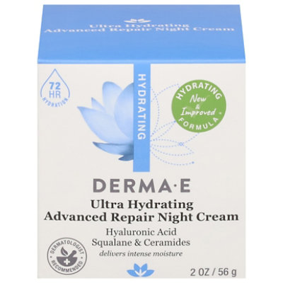 Derma E Hydrating Night Creme with Hyaluronic Acid Dry Normal - 2 Oz - Image 3