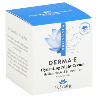 Derma E Hydrating Night Creme with Hyaluronic Acid Dry Normal - 2 Oz