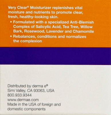 Derma E Very Clear Moisturizer Oily - 2 Oz - Image 3