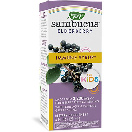 Natures Way Elderberry Bio-Certified for Kids Natural Syrup Berry Flavor - 4 Oz - Image 2