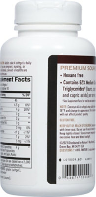 Natures Way Coconut Oil 1000 mg Softgels - 120 Count - Image 5