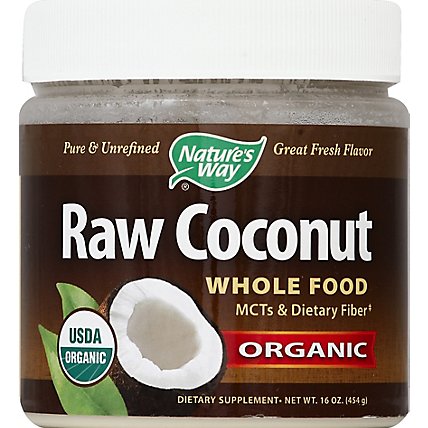 Natures Way Raw Coconut Organic - 16 Oz - Image 2