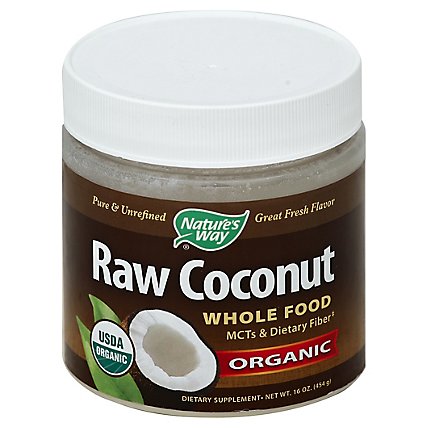 Natures Way Raw Coconut Organic - 16 Oz - Image 1