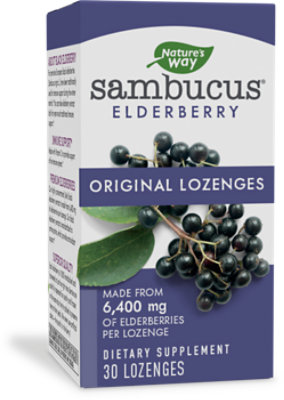 Natures Way Sambucus Original Elderberry Lozenges - 30 Count - Image 1