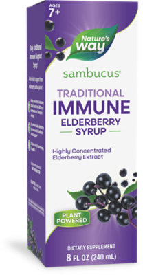 Natures Way Sambucus Original Standardized Elderberry Syrup Berry Flavor - 8 Oz - Image 1