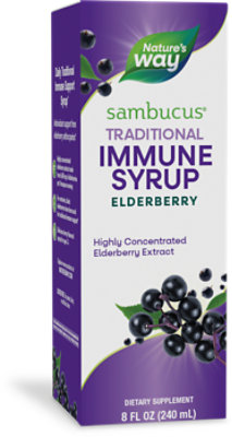 Natures Way Sambucus Original Standardized Elderberry Syrup Berry Flavor - 8 Oz