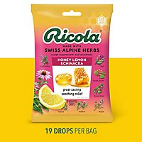 Ricola Throat Drops Cough Suppressant Honey Lemon With Echinacea - 19 Count - Image 1