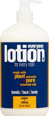 Everyone For Every Man Lotion Plant Based 3 in 1 Cedar + Citrus - 32 Fl. Oz.