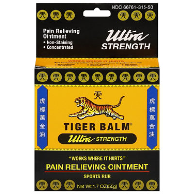 Tiger Balm Pain Relieving Ointment Ultra Strength Sports Rub - 1.7 Oz