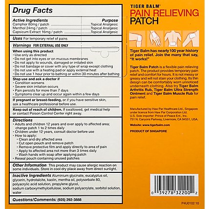 Tiger Balm Patch Pain Relief - 5 Count - Image 5