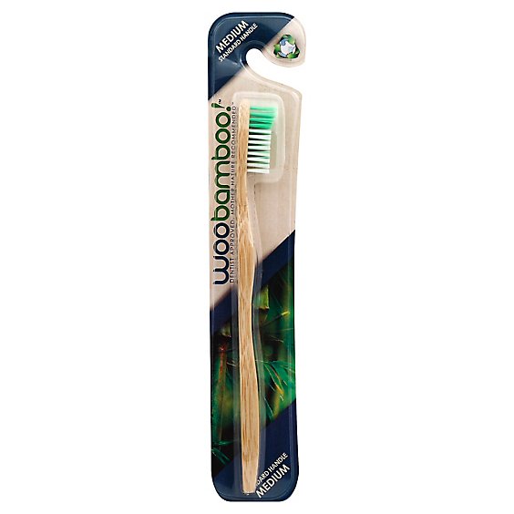WooBamboo Toothbrush Standard Handle Medium - 1 Count