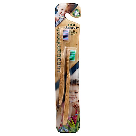 WooBamboo Toothbrush Kids Sprout - 2 Count