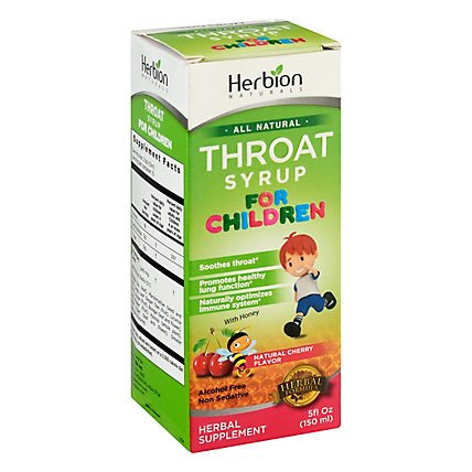 Herbion  Syrup Kids Throat Cherry - 5 Fl. Oz. - Image 1