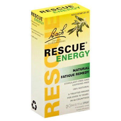 Bach Rescue Energy Fatigue Remedy Natural Spray - .7 Oz