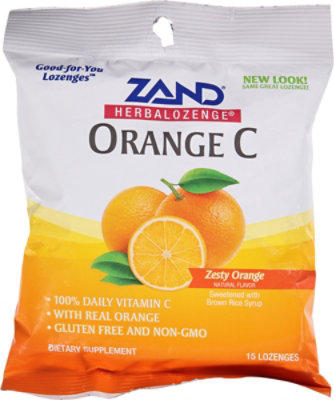 ZAND HerbalOzenge Orange C LOzenges Zesty Orange - 15 Count - Image 2