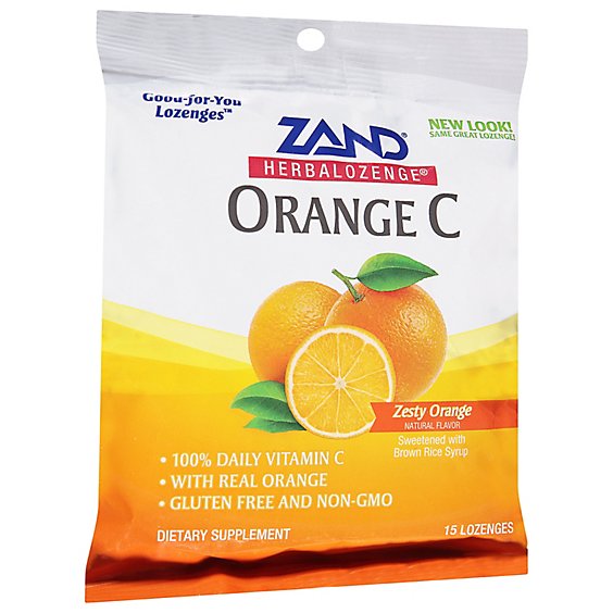 ZAND HerbalOzenge Orange C LOzenges Zesty Orange - 15 Count