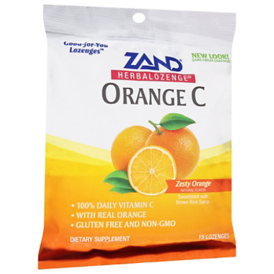 ZAND HerbalOzenge Orange C LOzenges Zesty Orange - 15 Count - Image 1