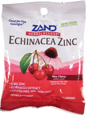 ZAND HerbalOzenge LOzenges Echinacea Zinc Natural Cherry Flavor - 15.0 Count - Image 2