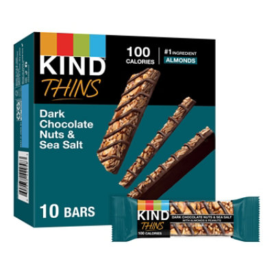 Kind Thins Dark Chocolate Nuts & Sea Salt with Peanuts - 10-.74 Oz. - Image 1