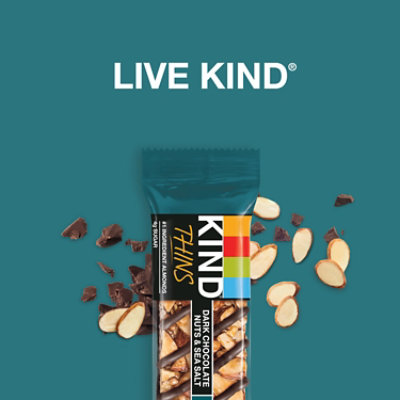 KIND Thins Dark Chocolate Nuts & Sea Salt Gluten Free Snack Bars - 10-0.74 Oz - Image 4