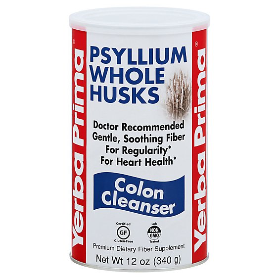 Yerba Prima Psyllium Whole Husks Colon Cleanser - 12.0 Oz