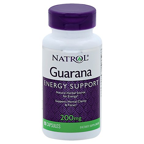 Natrol Guarana 200 mg Capsules - 90 Count
