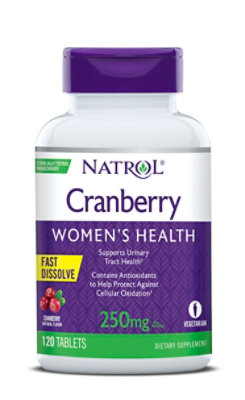 Natrol Cranberry 250 mg Fast Dissolve Tablets Cranberry Flavor - 120 Count - Image 2