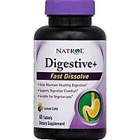 Natrol Digestive+ Fast Dissolve Tablets Lemon Lime - 60 Count - Image 2