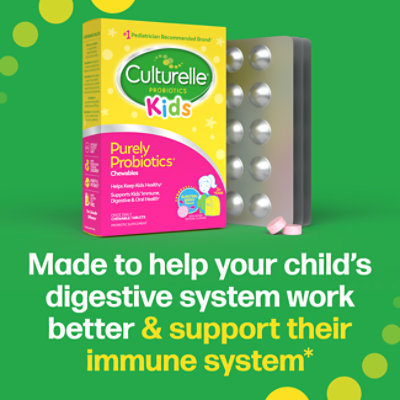 Culturelle Kids Ages 3+ Berry Flavored Daily Probiotic Chewable Tablet - 30 Count - Image 4