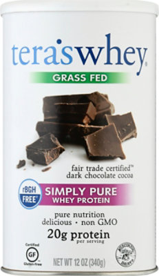Tera's Whey Protein Whey Dark Chocolate rBGH Free - 12.0 Oz - Image 2
