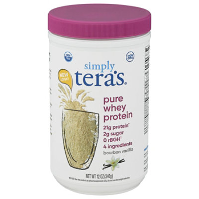 Simply Tera's Protein Whey Bourbon Vanilla rBGH Free - 12.0 Oz - Image 3