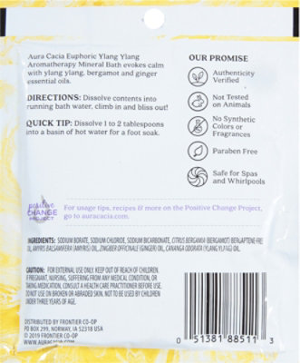 Aura Cacia Mineral Bath Aromatherapy Euphoric Ylang Ylang - 2.5 Fl. Oz. - Image 5