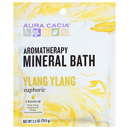 Aura Cacia Mineral Bath Aromatherapy Euphoric Ylang Ylang - 2.5 Fl. Oz. - Image 1