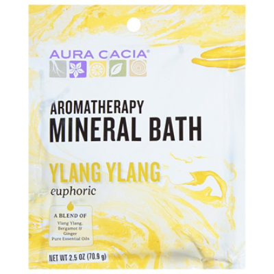 Aura Cacia Mineral Bath Aromatherapy Euphoric Ylang Ylang - 2.5 Fl. Oz. - Image 1